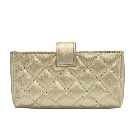Auth CHANEL Matelasse Gold Leather Coin Case Gold hardware - Picture 13 of 16